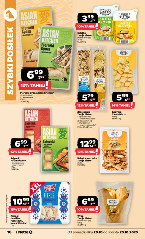 Netto - gazetka promocyjna Gazetka Spożywcza od poniedziałku 20.10 do soboty 25.10 - strona 16