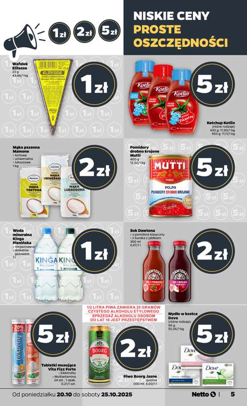 Netto - gazetka promocyjna Gazetka Spożywcza od poniedziałku 20.10 do soboty 25.10 - strona 5