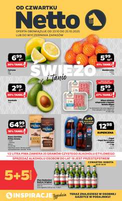 Netto - gazetka promocyjna Gazetka Spożywcza od czwartku 23.10 do soboty 25.10