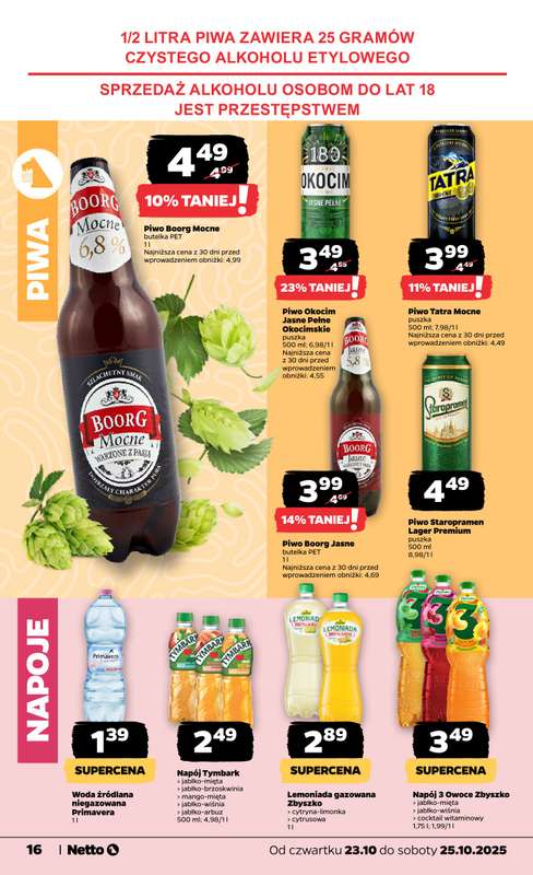 Netto - gazetka promocyjna Gazetka Spożywcza od czwartku 23.10 do soboty 25.10 - strona 16