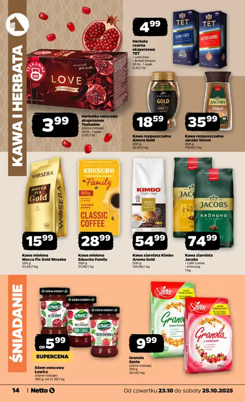 Netto - gazetka promocyjna Gazetka Spożywcza od czwartku 23.10 do soboty 25.10 - strona 14
