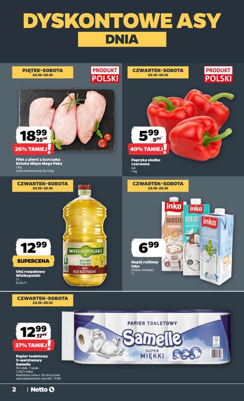 Netto - gazetka promocyjna Gazetka Spożywcza od czwartku 23.10 do soboty 25.10 - strona 2
