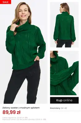 Top Secret - gazetka promocyjna Ciepłe swetry już od 69,99 zł od czwartku 16.10 do wtorku 28.10 - strona 12