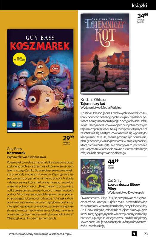Empik - gazetka promocyjna Tom kultury: książki od środy 15.10 do wtorku 28.10 - strona 73