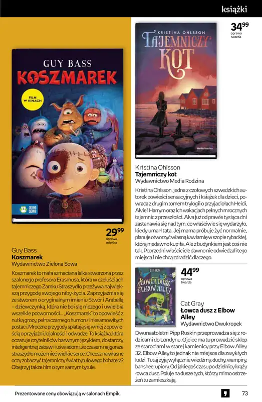 Empik - gazetka promocyjna Tom kultury: książki od środy 15.10 do wtorku 28.10 - strona 73