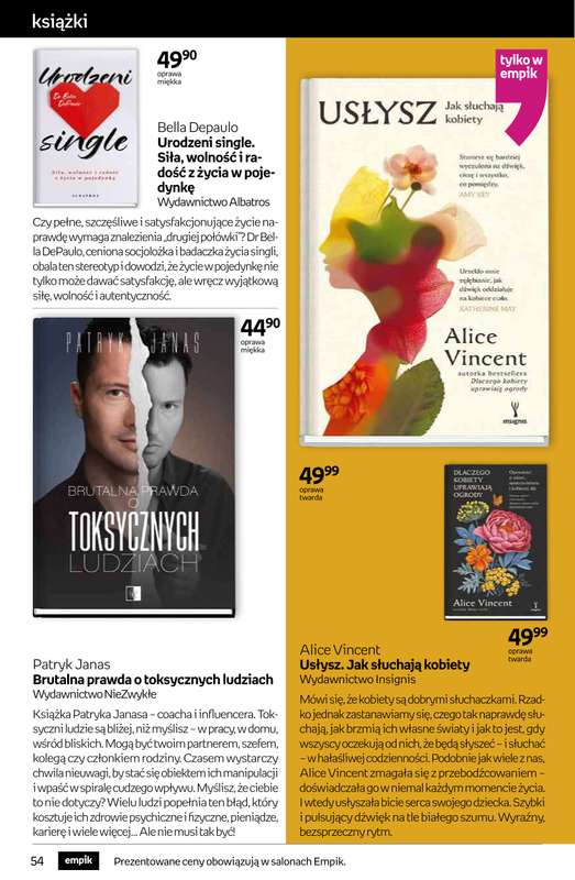 Empik - gazetka promocyjna Tom kultury: książki od środy 15.10 do wtorku 28.10 - strona 54