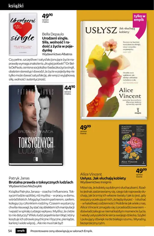 Empik - gazetka promocyjna Tom kultury: książki od środy 15.10 do wtorku 28.10 - strona 54
