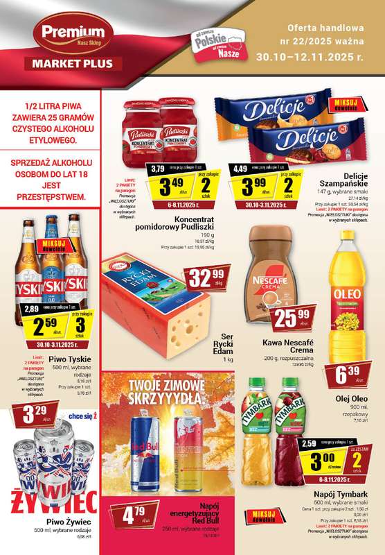 Premium - gazetka promocyjna Gazetka Premium Market Plus od czwartku 30.10 do 艣rody 12.11 Premium - gazetka promocyjna Gazetka Premium Market Plus od czwartku 30.10 do 艣rody 12.11