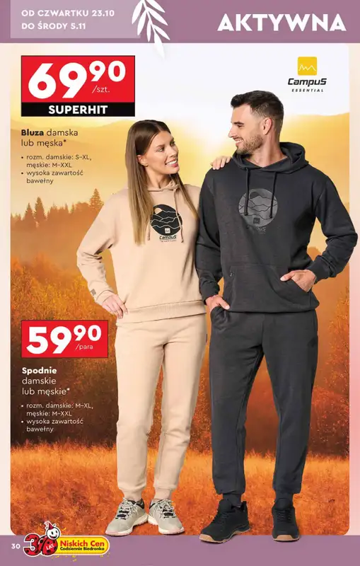 Biedronka - gazetka promocyjna Okazje tygodnia od 20.10 od poniedziałku 20.10 do środy 05.11 - strona 30