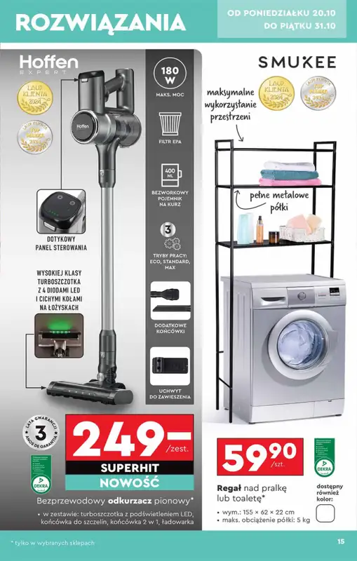 Biedronka - gazetka promocyjna Okazje tygodnia od 20.10 od poniedziałku 20.10 do środy 05.11 - strona 15
