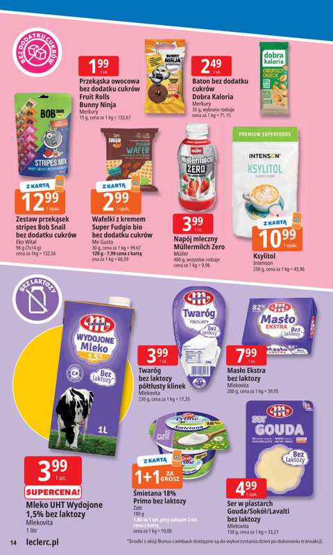 Leclerc - gazetka promocyjna Oferta E.Leclerc | Tanio to tu! od poniedziałku 20.10 do poniedziałku 27.10 - strona 14
