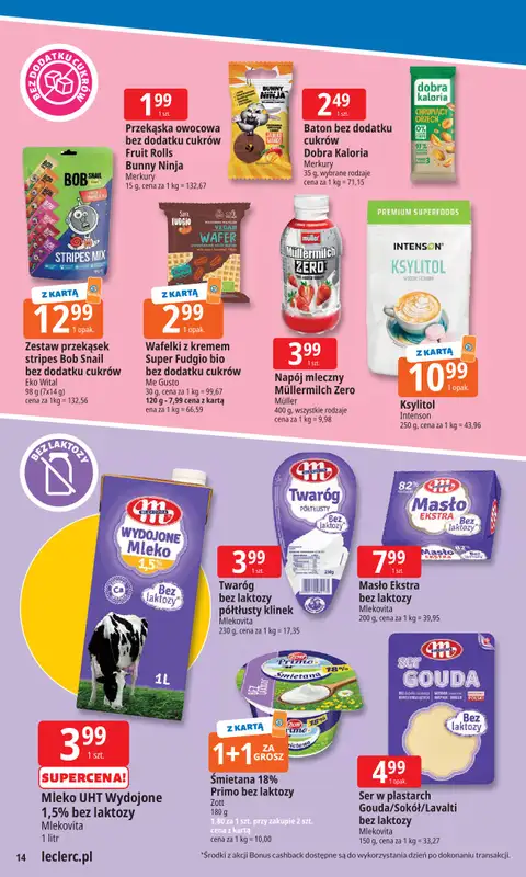 Leclerc - gazetka promocyjna Oferta E.Leclerc | Tanio to tu! od poniedziałku 20.10 do poniedziałku 27.10 - strona 14
