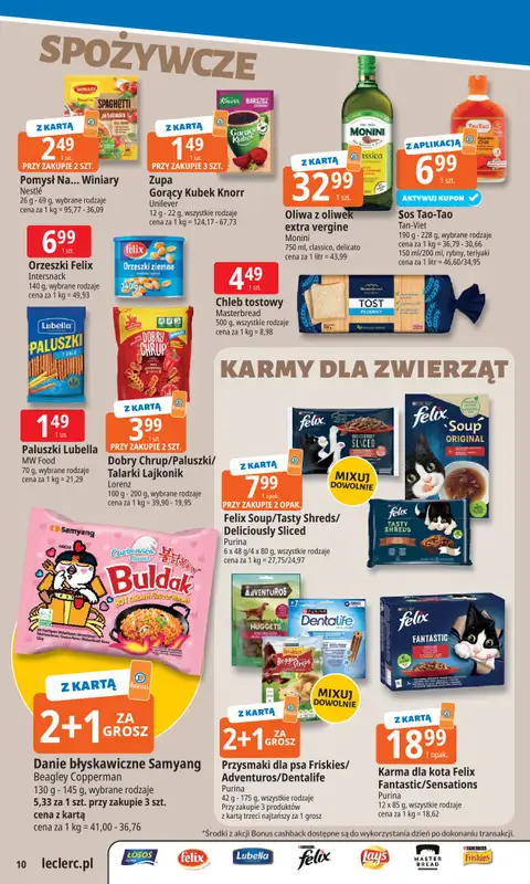 Leclerc - gazetka promocyjna Oferta E.Leclerc | Tanio to tu! od poniedziałku 20.10 do poniedziałku 27.10 - strona 10