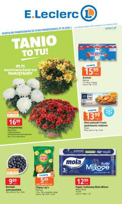 Leclerc - gazetka promocyjna Oferta E.Leclerc | Tanio to tu! od poniedziałku 20.10 do poniedziałku 27.10