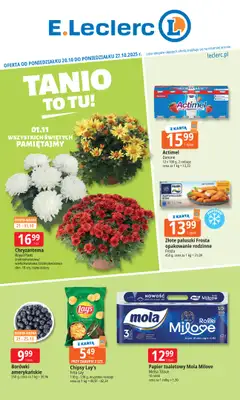 Leclerc - gazetka promocyjna Oferta E.Leclerc | Tanio to tu! od poniedziałku 20.10 do poniedziałku 27.10