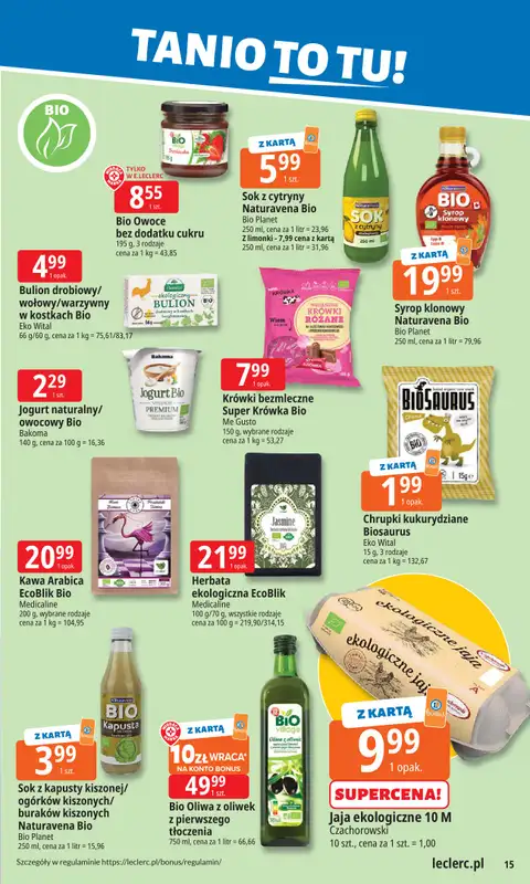 Leclerc - gazetka promocyjna Oferta E.Leclerc | Tanio to tu! od poniedziałku 20.10 do poniedziałku 27.10 - strona 15