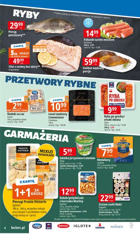 Leclerc - gazetka promocyjna Oferta E.Leclerc od poniedziałku 20.10 do poniedziałku 27.10 - strona 8