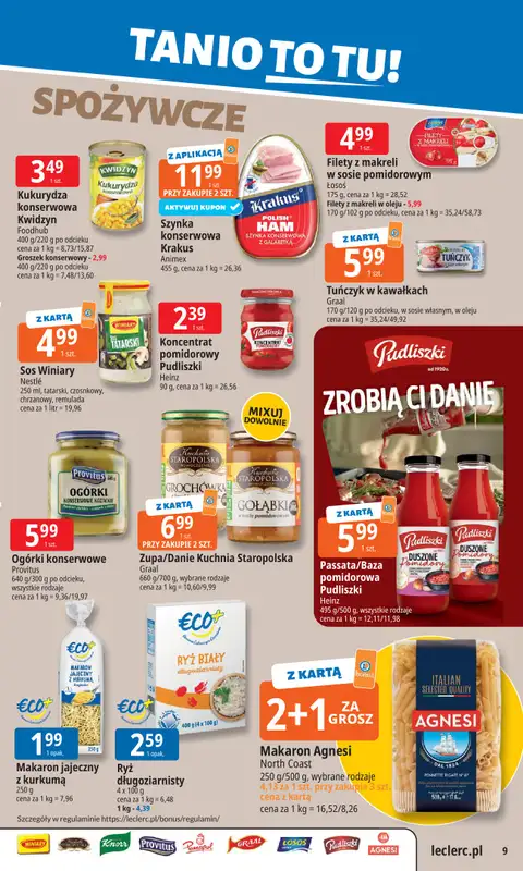 Leclerc - gazetka promocyjna Oferta E.Leclerc | Tanio to tu! od poniedziałku 20.10 do poniedziałku 27.10 - strona 9