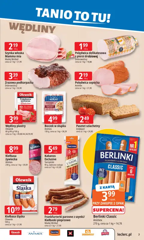 Leclerc - gazetka promocyjna Oferta E.Leclerc | Tanio to tu! od poniedziałku 20.10 do poniedziałku 27.10 - strona 7