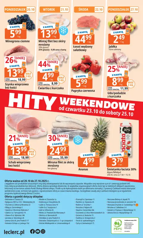 Leclerc - gazetka promocyjna Oferta E.Leclerc | Tanio to tu! od poniedziałku 20.10 do poniedziałku 27.10 - strona 24
