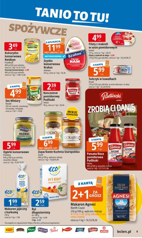 Leclerc - gazetka promocyjna Oferta E.Leclerc od poniedziałku 20.10 do poniedziałku 27.10 - strona 9