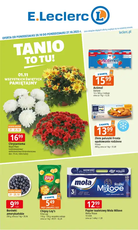 Leclerc - gazetka promocyjna Oferta E.Leclerc od poniedziałku 20.10 do poniedziałku 27.10