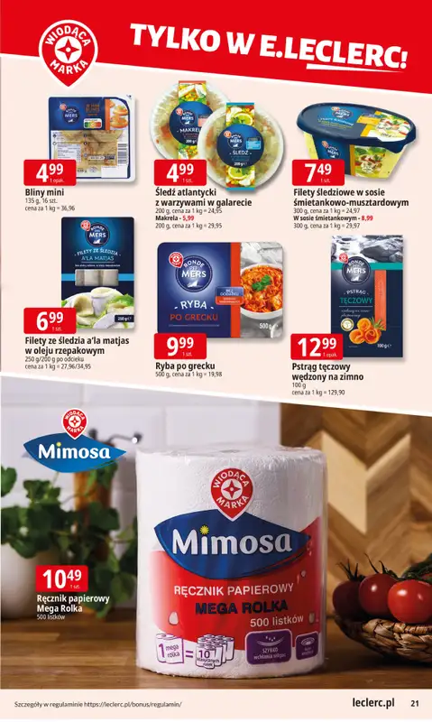 Leclerc - gazetka promocyjna Oferta E.Leclerc od poniedziałku 20.10 do poniedziałku 27.10 - strona 21