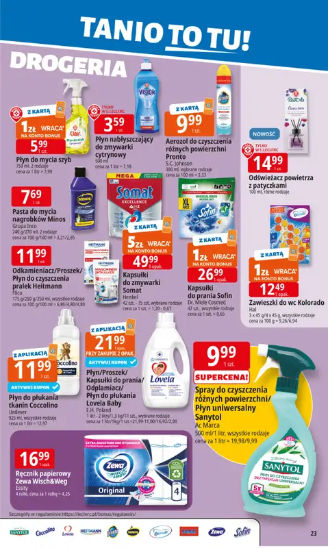 Leclerc - gazetka promocyjna Oferta E.Leclerc od poniedziałku 20.10 do poniedziałku 27.10 - strona 23