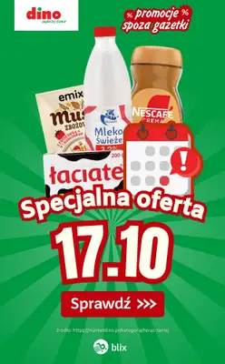 Dino - gazetka promocyjna Specjalna oferta na 17.10.2025 - promocje spoza gazetki od piątku 17.10 do piątku 17.10