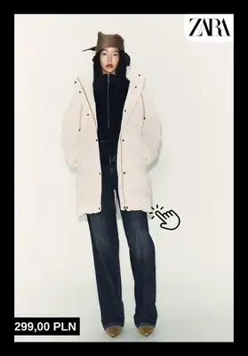 Zara - gazetka promocyjna Ciepłe kurtki puchowe dla niej od piątku 17.10  - strona 7