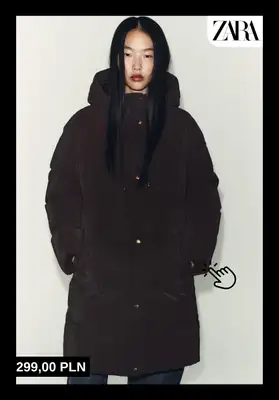 Zara - gazetka promocyjna Ciepłe kurtki puchowe dla niej od piątku 17.10  - strona 5