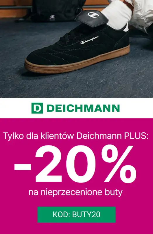 Deichmann - gazetka promocyjna -20% na nieprzecenione buty  