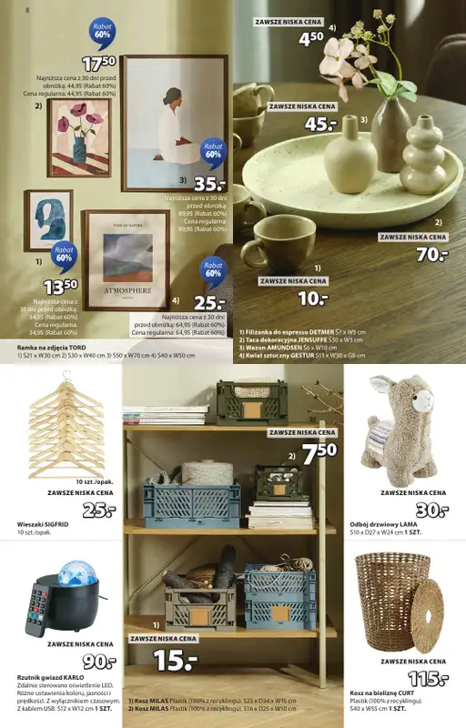 Jysk - gazetka promocyjna Świetna oferta dla domu. Rabat do 60% od środy 22.10 do niedzieli 09.11 - strona 8
