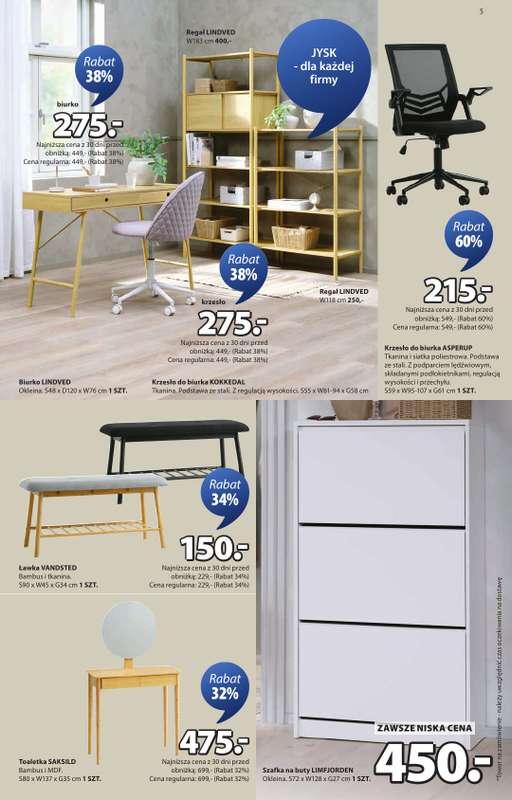 Jysk - gazetka promocyjna Świetna oferta dla domu. Rabat do 60% od środy 22.10 do niedzieli 09.11 - strona 5