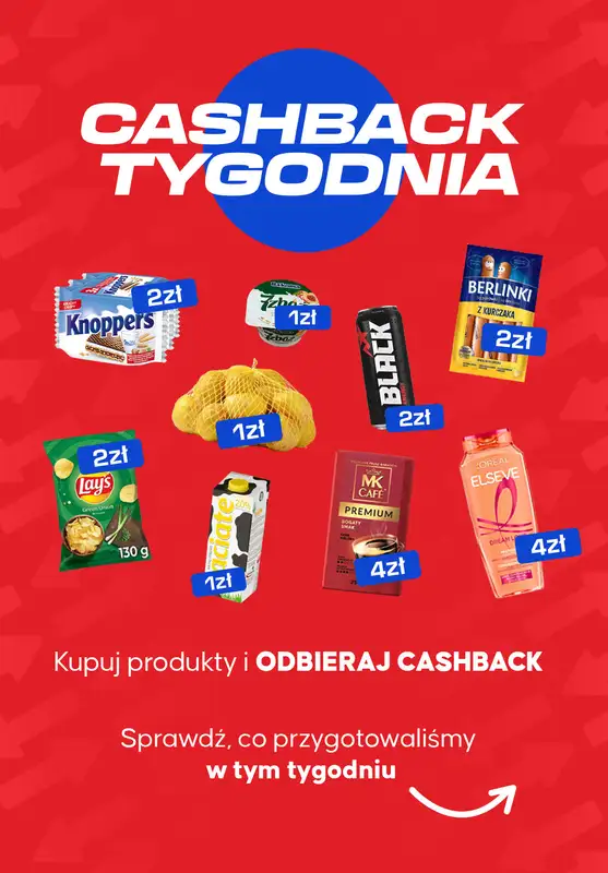 $Kasa wraca - gazetka promocyjna Kupuj produkty i odbieraj zwroty od poniedziałku 20.10 do niedzieli 26.10