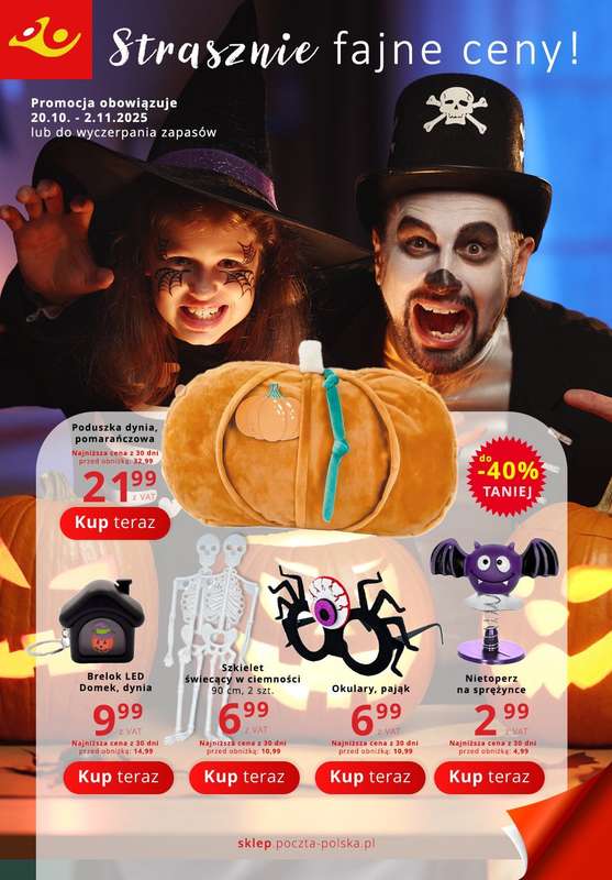 Poczta Polska - gazetka promocyjna Gazetka od poniedziałku 20.10 do niedzieli 02.11