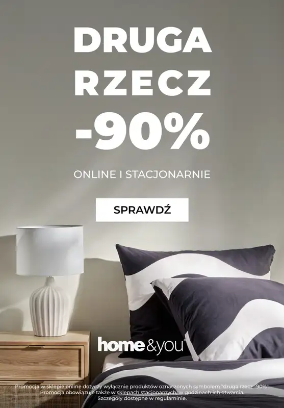 home&you - gazetka promocyjna Druga rzecz -90%  
