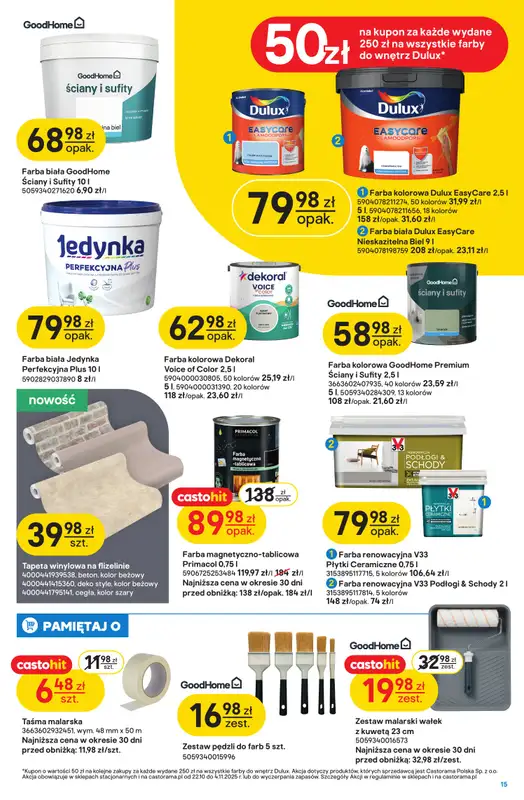 Castorama - gazetka promocyjna W teorii remont, w praktyce moc działania od środy 22.10 do wtorku 04.11 - strona 15