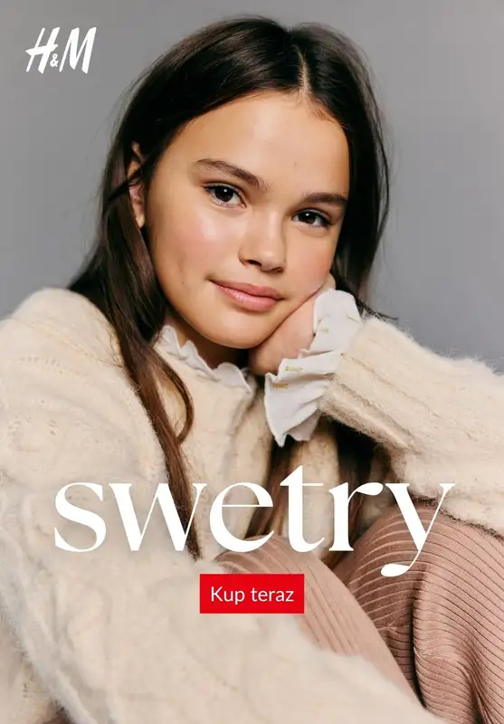 H&M - gazetka promocyjna Swetry dziecięce  