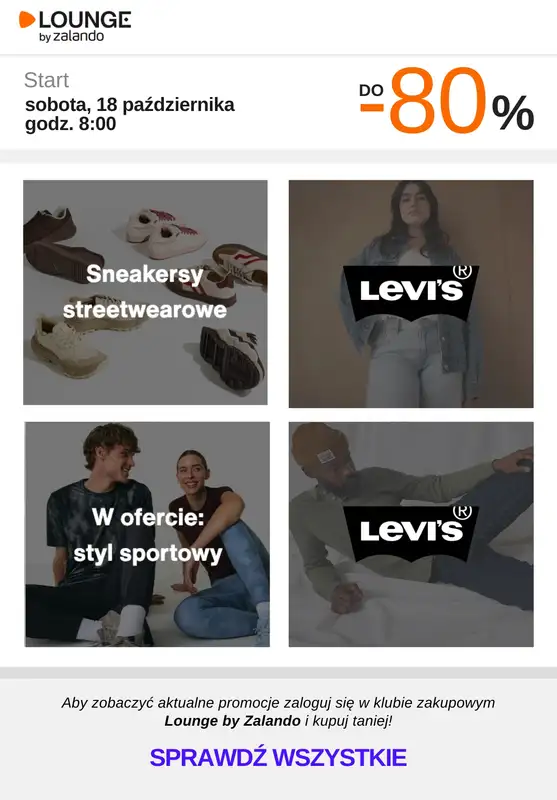 Lounge by Zalando - gazetka promocyjna Do -80% na wybrane marki na weekend!  
