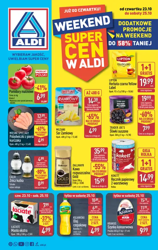 Aldi - gazetka promocyjna Weekend super cen w Aldi!  