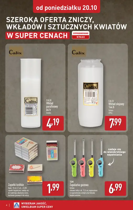 Aldi - gazetka promocyjna Światełko pamięci od poniedziałku 20.10 do soboty 25.10 - strona 4