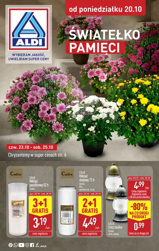 Aldi - gazetka promocyjna Światełko pamięci  
