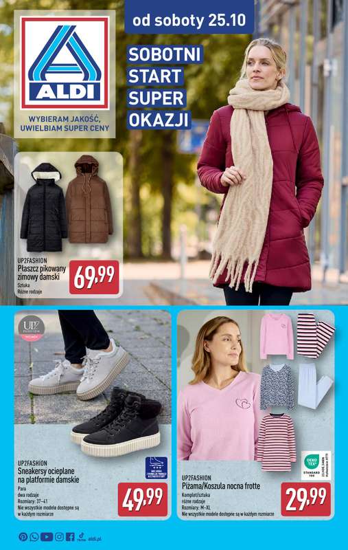 Aldi - gazetka promocyjna Sobotni start super okazji! od soboty 25.10 do pi膮tku 31.10 Aldi - gazetka promocyjna Sobotni start super okazji! od soboty 25.10 do pi膮tku 31.10