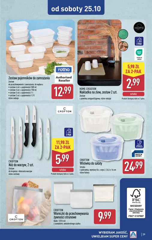 Aldi - gazetka promocyjna Pełny katalog! od poniedziałku 20.10 do soboty 25.10 - strona 39