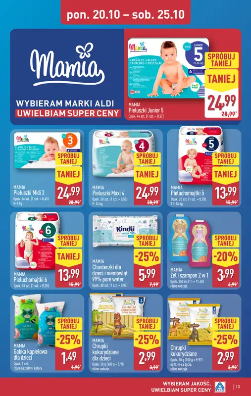 Aldi - gazetka promocyjna Pełny katalog! od poniedziałku 20.10 do soboty 25.10 - strona 13