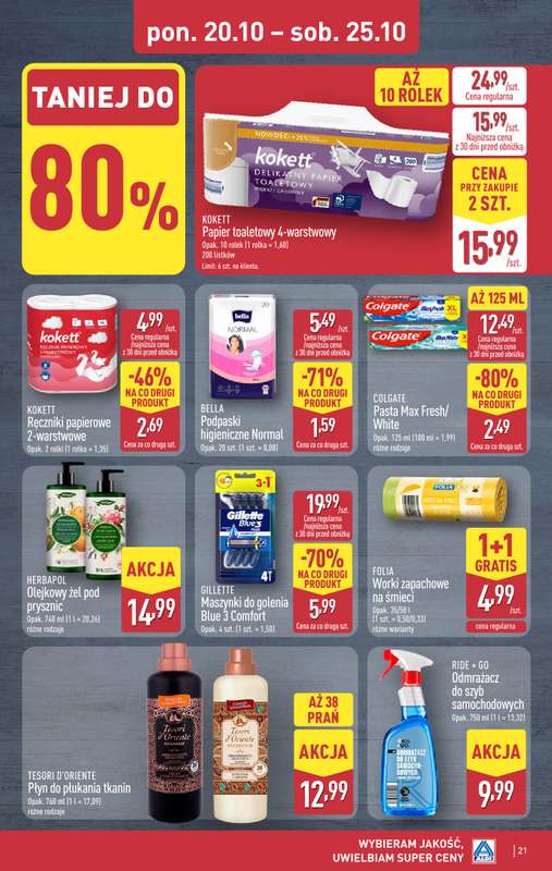 Aldi - gazetka promocyjna Pełny katalog! od poniedziałku 20.10 do soboty 25.10 - strona 21
