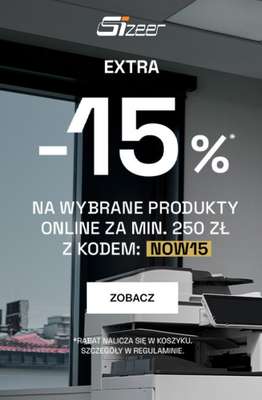 Sizeer - gazetka promocyjna -15% na wybrane produkty za min. 250 zł od piątku 17.10 do środy 22.10