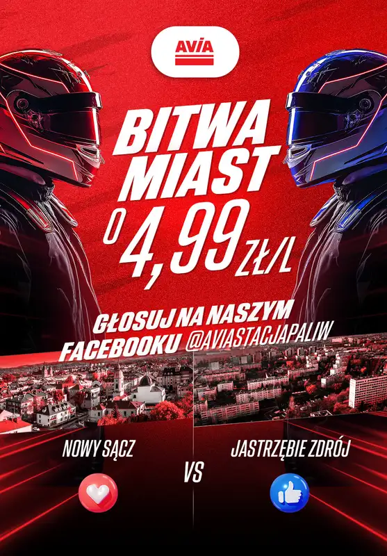 AVIA Stacje Paliw - gazetka promocyjna Bitwa miast o 4,99 zl/l!  