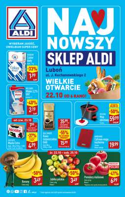 Aldi - gazetka promocyjna LUBOŃ: WIELKIE OTWARCIE już w środę: 22.10! od środy 22.10 do soboty 25.10